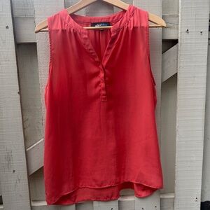 Alice Blue Sleeveless V-Neck Camisole in Coral Red